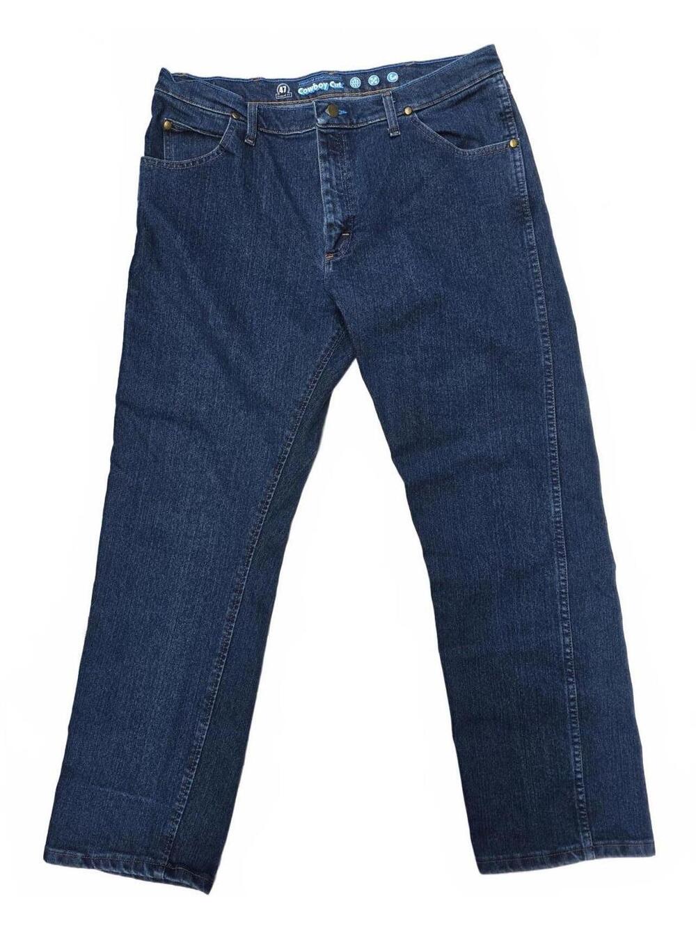 Wrangler Cowboy Cut 47, Regular Fit Dark Wash Men's Jeans. 36 Waist 30 Length